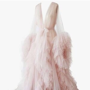 Light Pink Tulle Robe, Dressing Gown